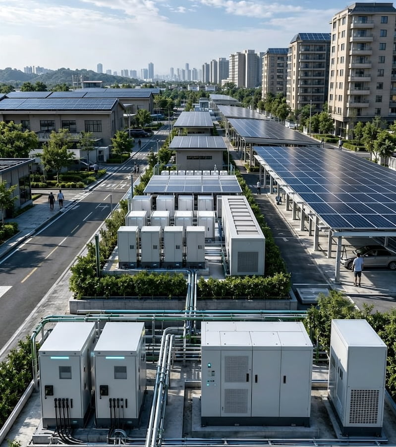Vertical Integrated Solar-storage-charging Cabinet